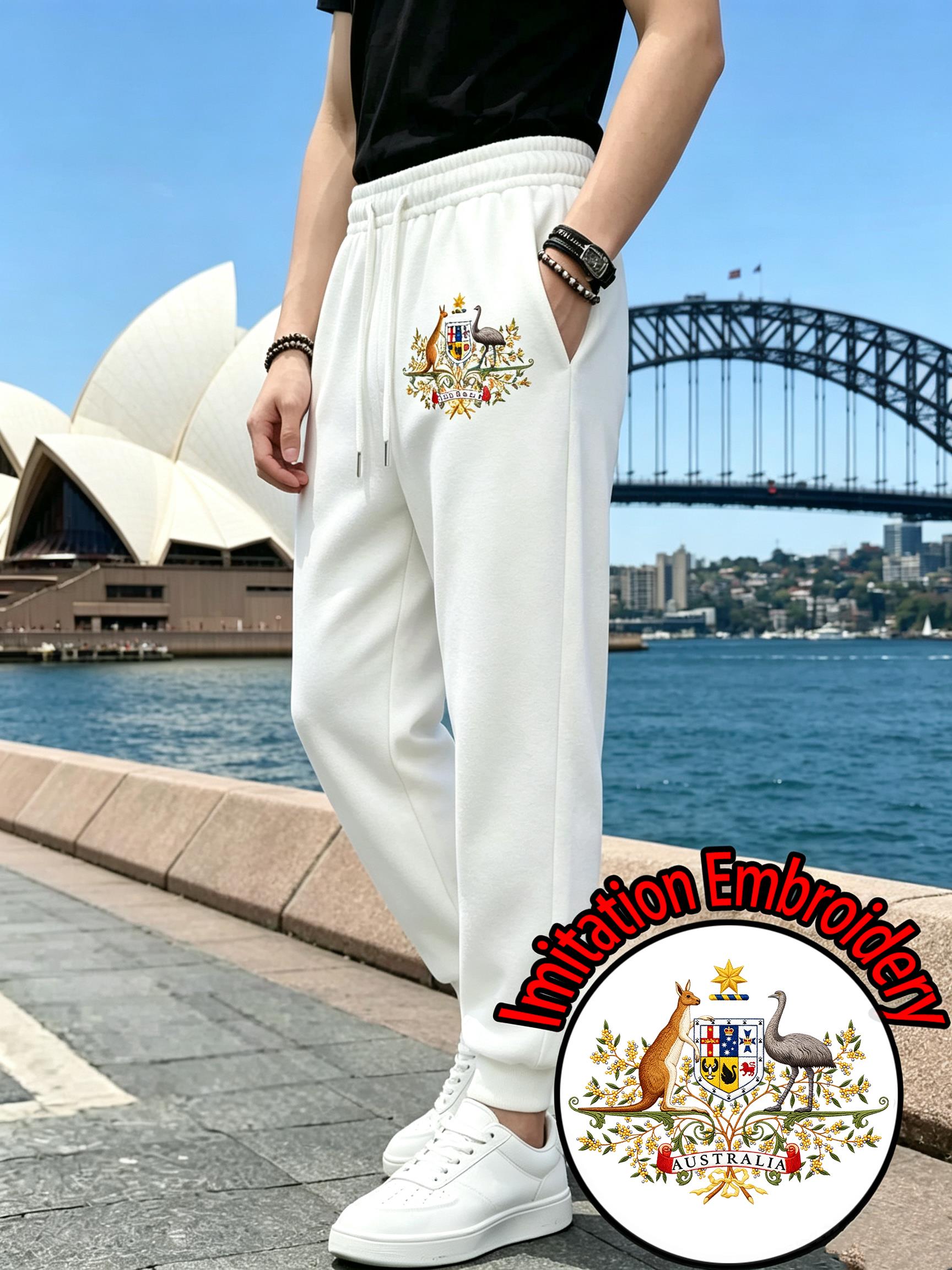 Winter Clothing Australia - Calças de Moletom Masculinas com Estampa