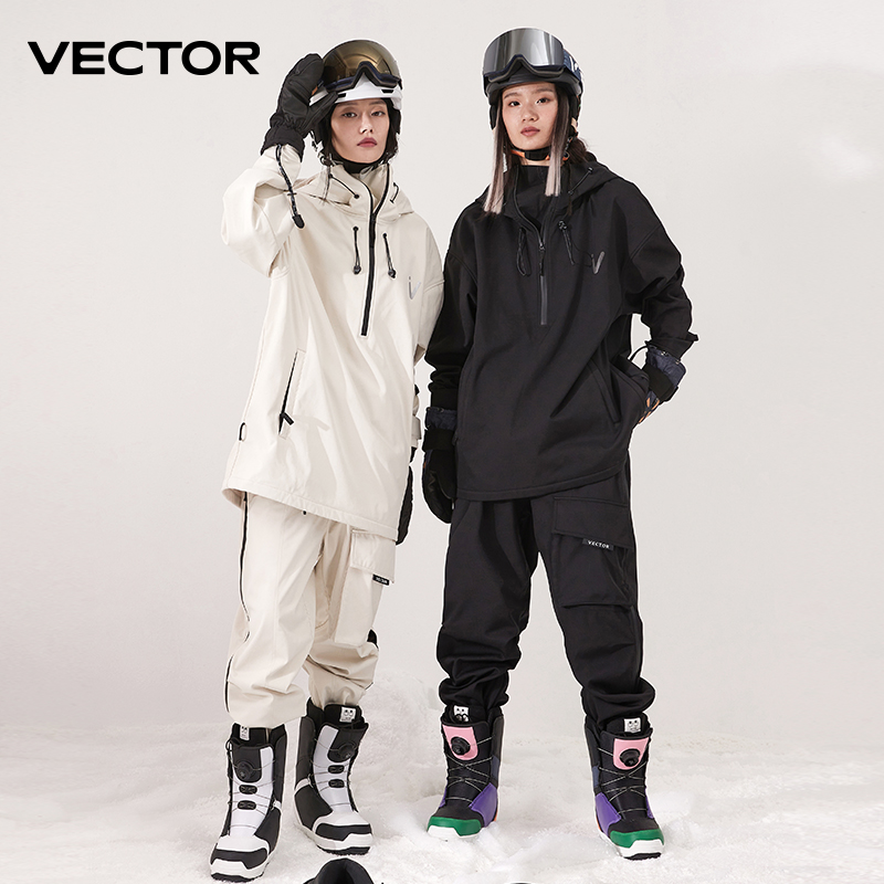 Winter Clothing Vector - Homens mulheres cor sólida jaqueta de