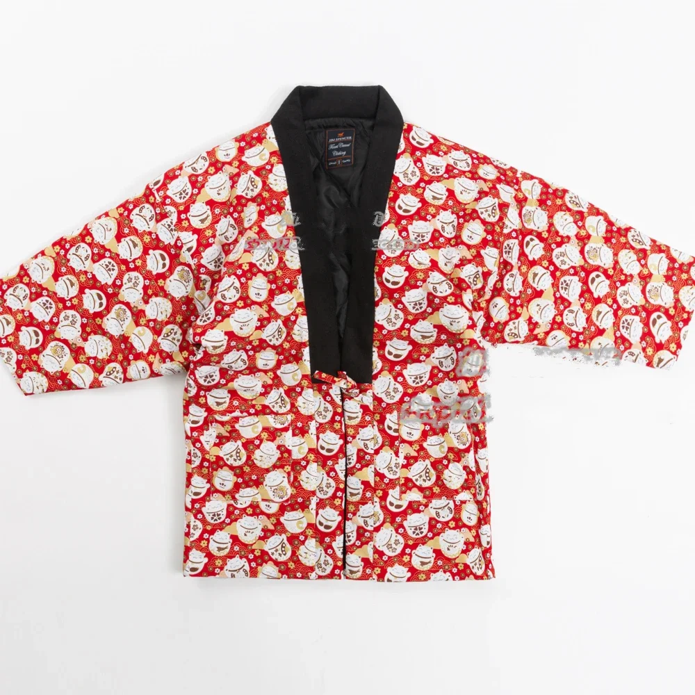 Traditional Winter Japanese Clothing - Hanten inverno feminino roupas japonesas gato