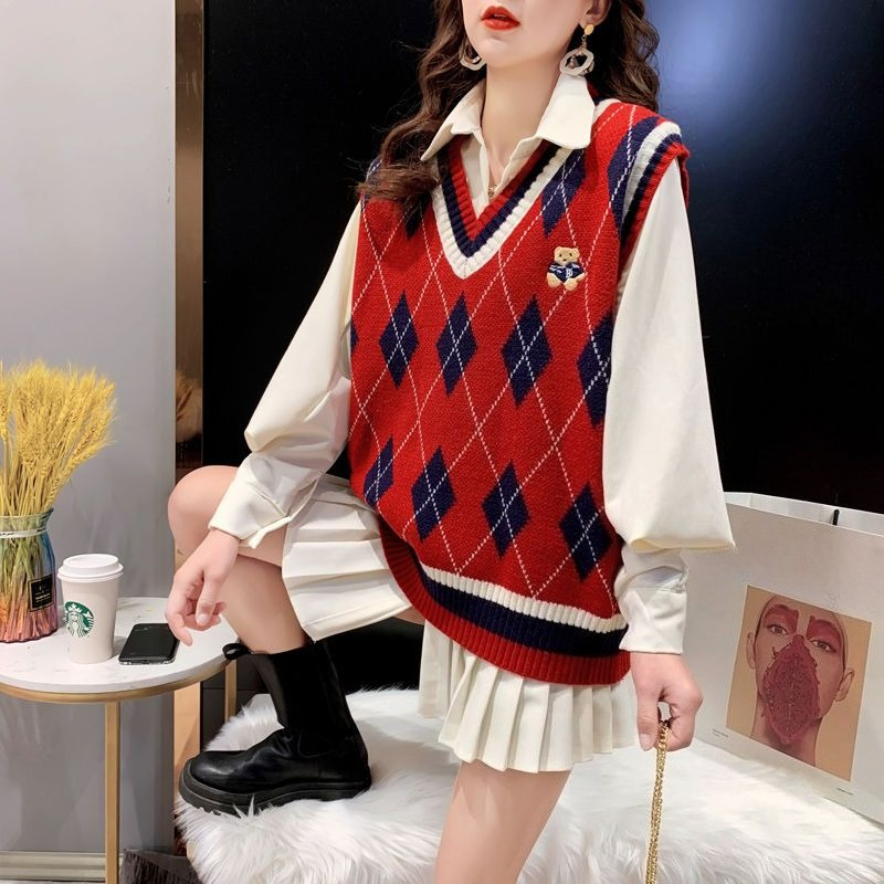 Coletes de malha vermelha para - Winter Clothing Trends For Women avaliação e preço