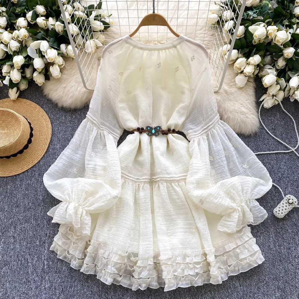 Doce bordado o pescoço rendas  - Winter Clothing Dress Up avaliação e preço