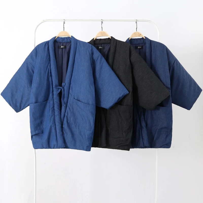 Nova Jaqueta Hanten para Homen - Traditional Winter Japanese Clothing avaliação e preço