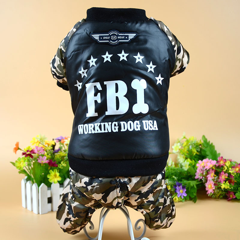 Legal fbi roupas para cães de  - Winter Clothing Boys avaliação e preço