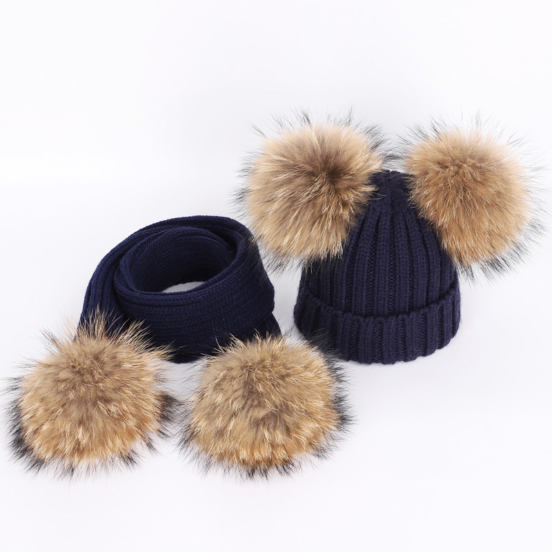 Bolas de pele de guaxinim real - Winter Clothing Boys avaliação e preço