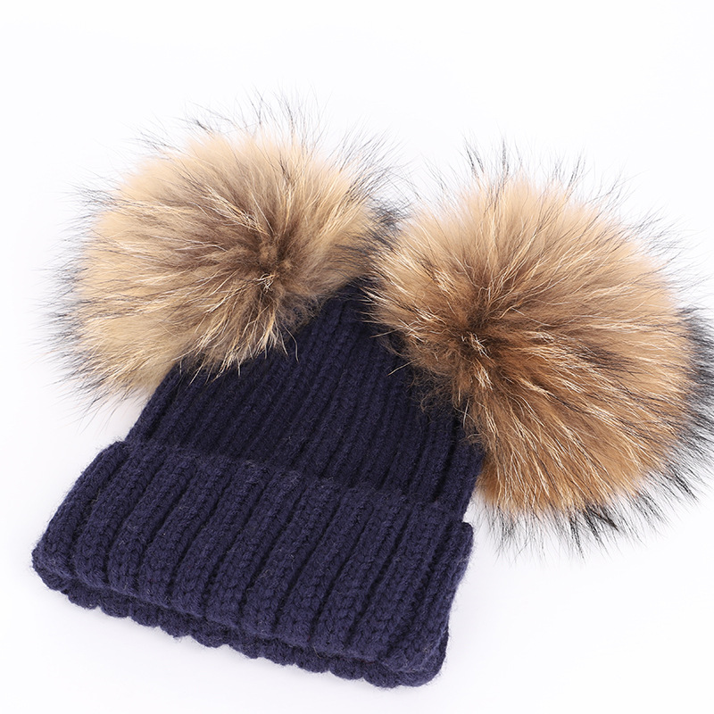 Bolas de pele de guaxinim real - Winter Clothing Boys avaliação e preço