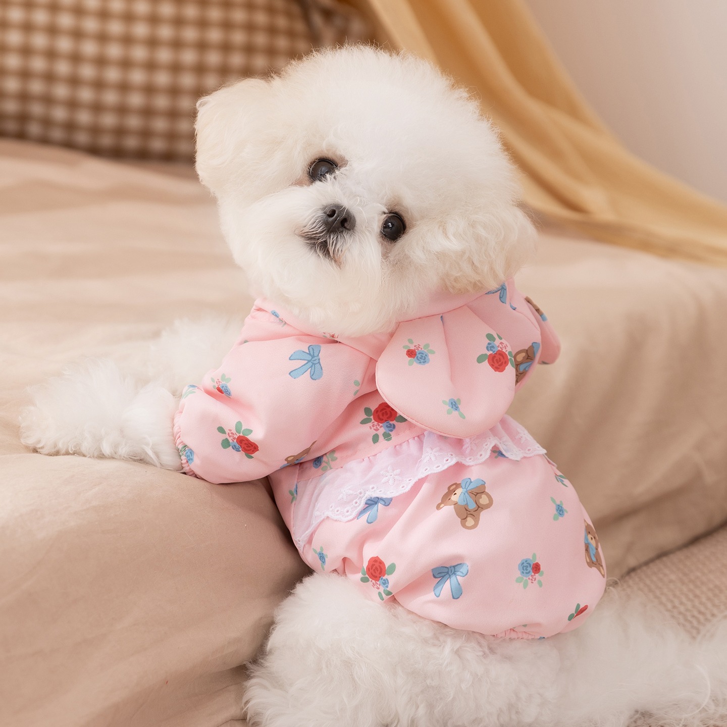 Inverno rosa-padrão roupas par - Winter Clothing Patterns avaliação e preço