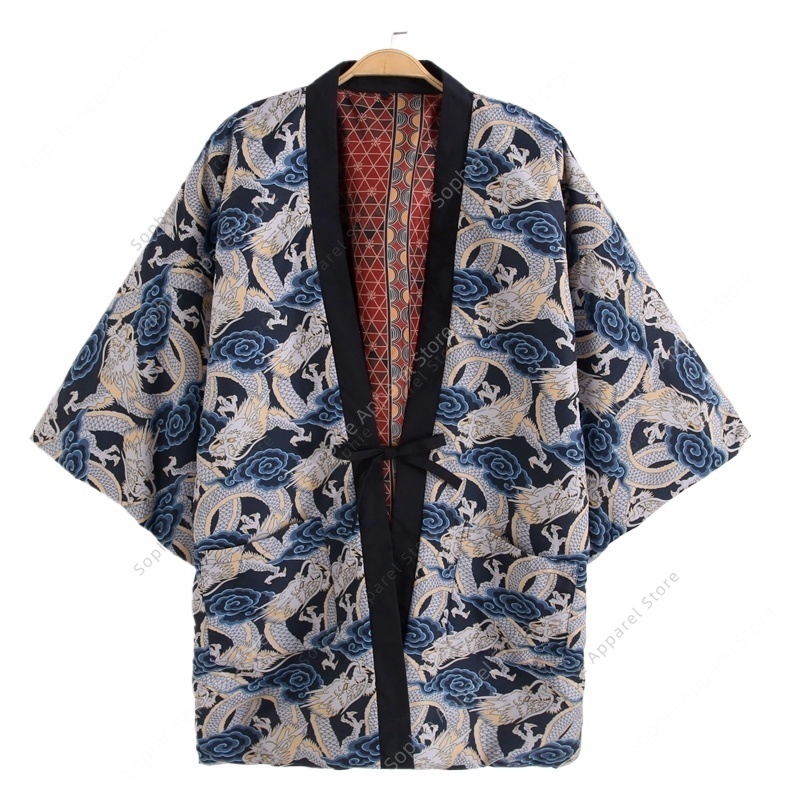 Outono inverno japonês dragão  - Traditional Winter Japanese Clothing avaliação e preço